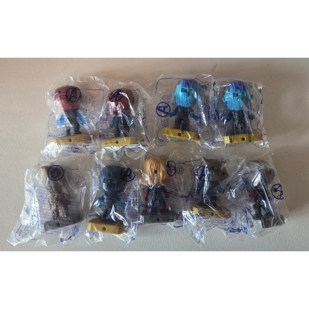 Marvel Avengers McDonalds Happy Meal Toys Lot 9 Sealed Iron Man Groot 2019 - Picture 2 of 16